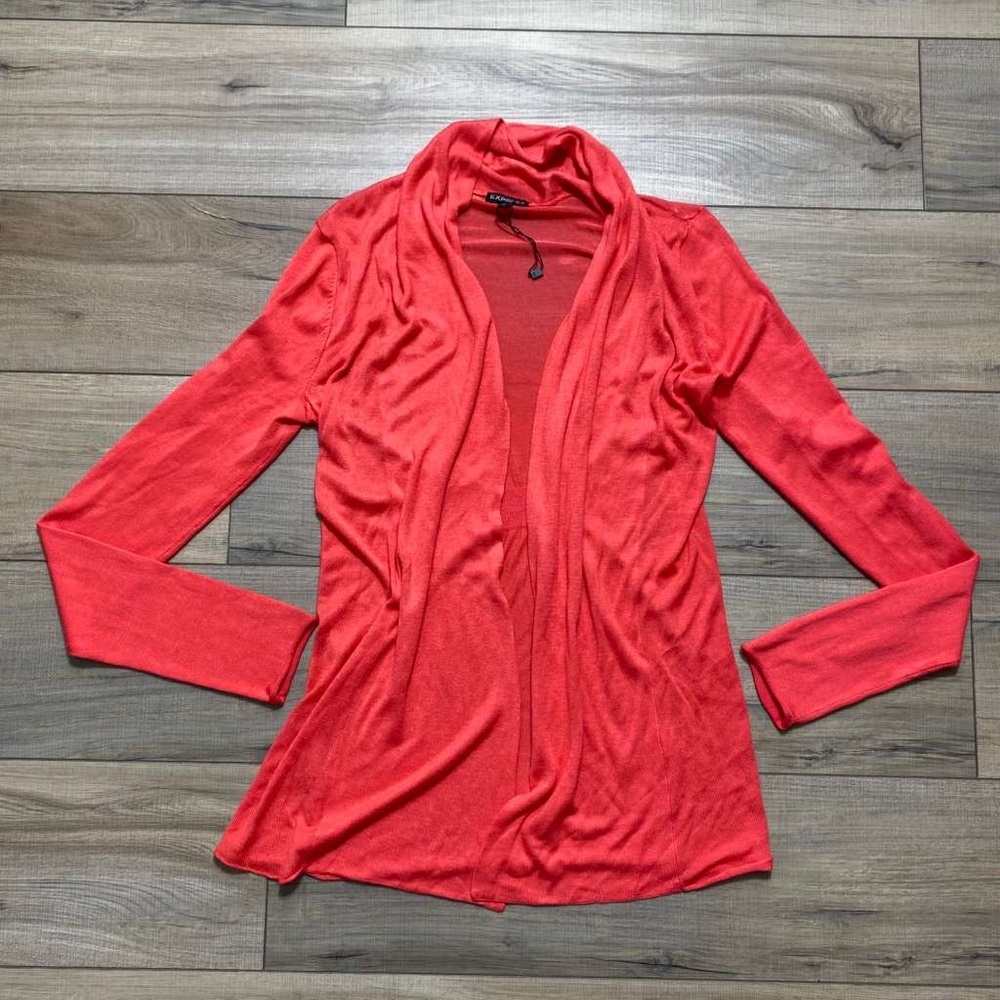 Express Womens Long‎ Sleeve Open Front Cardigan Sweater Size Small Watermelon